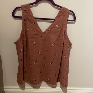 Dusty Rose a new day sleeveless blouse - XL